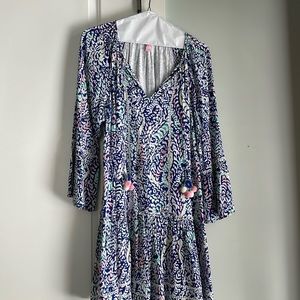 Lilly Pulitzer dress, lined, cute decorative tassels